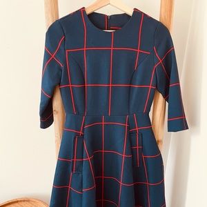 Midi pocket striped dress